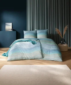 Jersey>Estella Mako-Interl.-Jersey-Bettwäsche blau