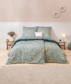Estella Mako-Satin-Bettwäsche grün^ Satin