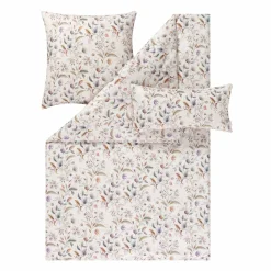 Satin>Estella Mako-Satin-Bettwäsche beige