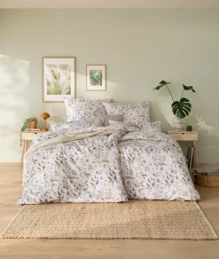 Satin>Estella Mako-Satin-Bettwäsche beige