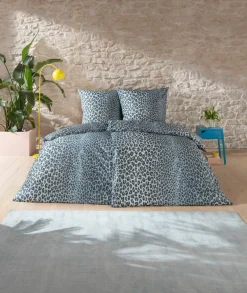 Estella Mako-Satin-Bettwäsche blau^ Satin