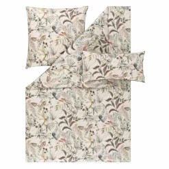 Satin>Estella Mako-Satin-Bettwäsche beige