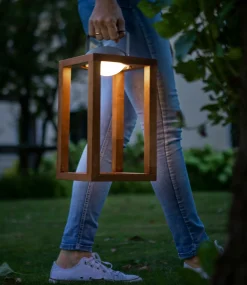 Außen Dekobeleuchtung|Außenleuchten>Fabas Luce LED-Akku-Laterne 1flg braun
