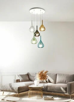 Pendelleuchten>Fabas Luce Pendelleuchte 3flg weiß