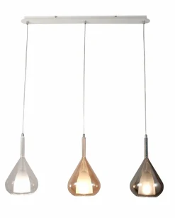 Pendelleuchten>Fabas Luce Pendelleuchte 3flg grau