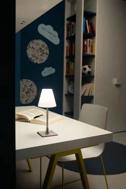 Tischleuchten>Fabas Luce Tischleuchte 1flg silberfarben