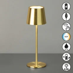 FH Lighting LED-Akku-Tischleuchte 1flg goldfarben^ Tischleuchten