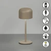 FH Lighting LED-Akku-Tischleuchte 1flg braungrau^ Tischleuchten
