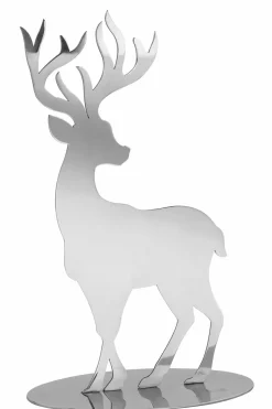 Dekoration>Fink Dekofigur Hirsch 10cm silberfarben