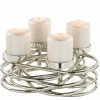 Dekoration|Sonstige Tischaccessoires>Fink Dekokranz 4flg. 26cm silberfarben