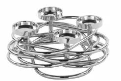 Dekoration|Sonstige Tischaccessoires>Fink Dekokranz 4flg. 26cm silberfarben