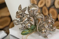 Fink Eichhörnchen 9cm silberfarben^ Dekoration