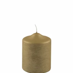 Kerzen>Fink Stumpenkerze 10cm goldfarben