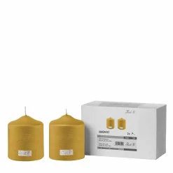 Kerzen>Fink Stumpenkerze 10cm goldfarben