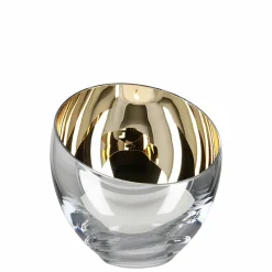 Dekoration>Fink Teelichthalter 11cm goldfarben