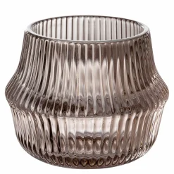 Dekoration>Fink Teelichthalter 7cm silberfarbenbraun
