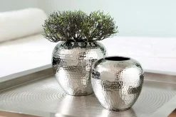 Dekoration>Fink Vase 20cm silberfarben