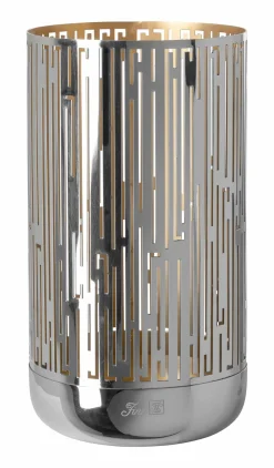 Dekoration>Fink Windlicht 24cm goldfarbensilberfarben