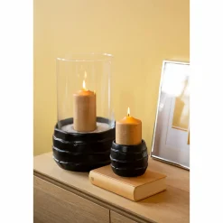 Dekoration>Fink Windlicht 34x25cm schwarz