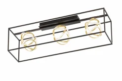 Fischer & Honsel LED-Deckenleuchte 3flg schwarz^ Deckenleuchten