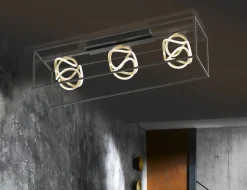 Fischer & Honsel LED-Deckenleuchte 3flg schwarz^ Deckenleuchten
