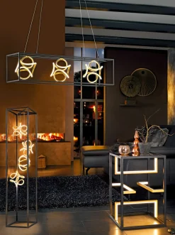 Fischer & Honsel LED-Deckenleuchte 3flg schwarz^ Deckenleuchten