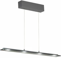 Pendelleuchten>Fischer & Honsel LED-Pendelleuchte 4flg grau