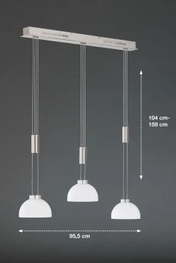 Fischer & Honsel LED-Pendelleuchte 3flg silberfarben^ Pendelleuchten
