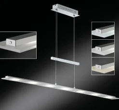 Fischer & Honsel LED-Pendelleuchte 7flg silberfarben^ Pendelleuchten