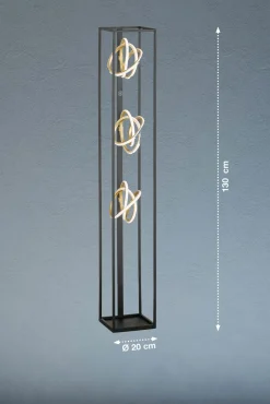 Fischer & Honsel LED-Stehleuchte 3flg schwarz^ Stehleuchten