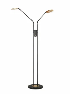 Fischer & Honsel LED-Stehleuchte 2flg schwarz^ Stehleuchten
