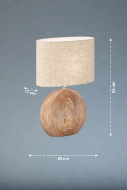 Tischleuchten|Schreibtischlampen>Fischer & Honsel Tischleuchte 1flg braun