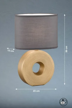Fischer & Honsel Tischleuchte 1flg goldfarben^ Tischleuchten