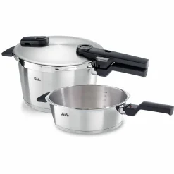 Fissler Schnellkochtopf Set 2tlg. silberfarben^ Schnellkochtöpfe