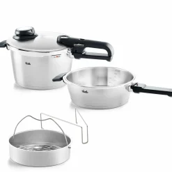 Fissler Schnellkochtopf-Set 2tlg. silberfarben^ Schnellkochtöpfe