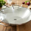 Fissler Wok 36cm m. Deckel silberfarben^ Woks