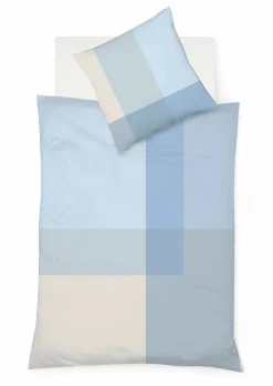 Satin>Fleuresse Mako-Satin-Wende-Bettwäsche blau