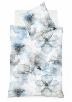 Fleuresse Mako-Satin-Wende-Bettwäsche blau^ Satin