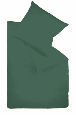 Fleuresse Uni-Satin-Bettwäsche grün^ Satin