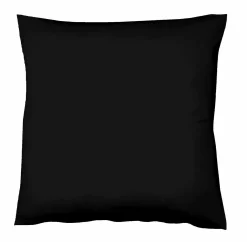Satin>Fleuresse Uni-Satin-Bettwäsche schwarz