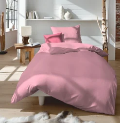 Fleuresse Uni-Satin-Kissenbezug pink^ Kopfkissenbezüge|Satin