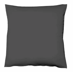 Kopfkissenbezüge|Satin>Fleuresse Uni-Satin-Kissenbezug grau