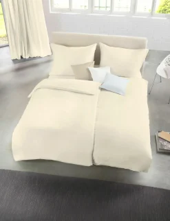 Fleuresse Uni-Satin-Kissenbezug beige^ Kopfkissenbezüge|Satin