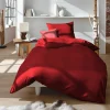 Kopfkissenbezüge|Satin>Fleuresse Uni-Satin-Kissenbezug rot