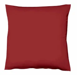 Kopfkissenbezüge|Satin>Fleuresse Uni-Satin-Kissenbezug rot