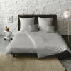 Kopfkissenbezüge|Satin>Fleuresse Uni-Satin-Kissenbezug grau