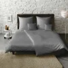 Kopfkissenbezüge|Satin>Fleuresse Uni-Satin-Kissenbezug grau