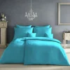 Fleuresse Uni-Satin-Kissenbezug blau^ Kopfkissenbezüge|Satin