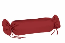 Fleuresse Uni-Satin-Nackenrollenbezug rot^ Kopfkissenbezüge|Satin