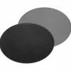Freeform Tischset oval 45x34cm grauschwarz^ Tischsets